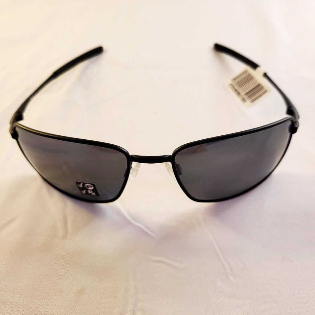 Oakley 4075-05 Square Wire Polarized Matte Black Ultralight Sunglasses Nwt